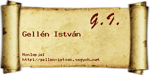 Gellén István névjegykártya