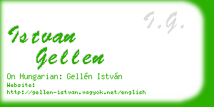 istvan gellen business card
